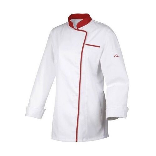VESTE F EXPRESSION ML PC BLANC/ROUGE