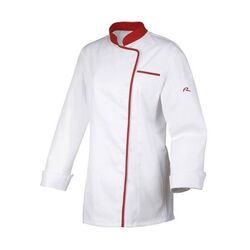 VESTE F EXPRESSION ML PC BLANC/ROUGE