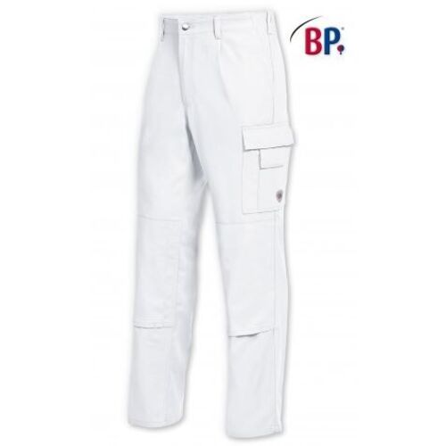 PANTALON MULTIPOCHES BP BASIC COTON BLANC R&eacute;f.1486