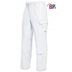 PANTALON MULTIPOCHES BP BASIC COTON BLANC R&eacute;f.1486