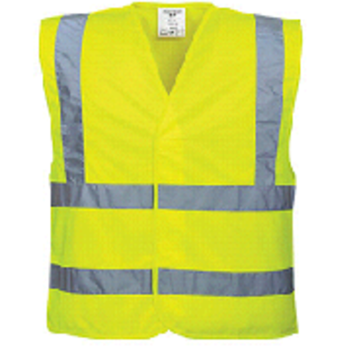 GILET DE SIGNALISATION HV CL2 MAILLE PE JAUNE FLUO R&eacute;f.C470