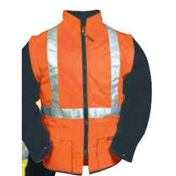 GILET MATELASSE MAELIS B  MANCHES AMOVIBLES HV ORANGE/MARINE REF.237 C/ B