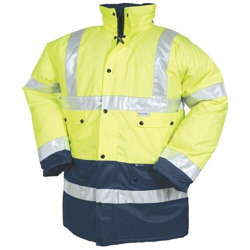 PARKA RESPIRANT TEIHO HV MARINE/JAUNE 208F