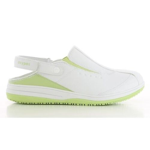 SABOT MICROFIBRE SOUPLE CARINNE/IRIS BLANC/VERT REF.LGN