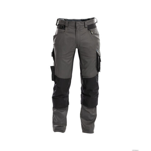 PANTALON DE TRAVAIL STRETCH DYNAX GRIS/NOIR AVEC POCHES GENOUX PC 245