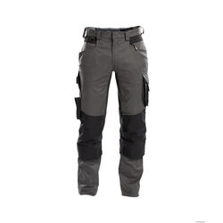 PANTALON DE TRAVAIL STRETCH DYNAX GRIS/NOIR AVEC POCHES GENOUX PC 245