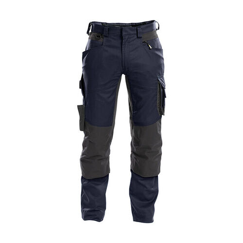 PANTALON DE TRAVAIL STRETCH DYNAX MARINE/GRIS AVEC POCHES GENOUX PC 245
