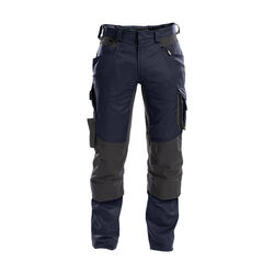 PANTALON DE TRAVAIL STRETCH DYNAX MARINE/GRIS AVEC POCHES GENOUX PC 245