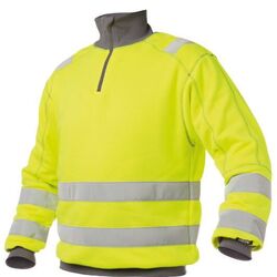 SWEAT DENVER HV JAUNE/GRIS PC COL ZIPPE 280GRS r&eacute;f DENVER