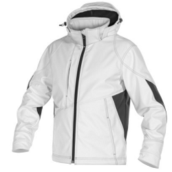 VESTE GRAVITY SOFTSHELL BICOLORE BLANC/GRIS