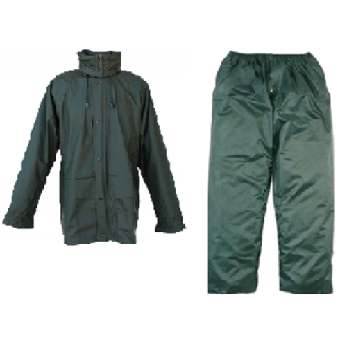 ENSEMBLE DE PLUIE DIFLEX VERT Jersey Polyamide Enduit PU