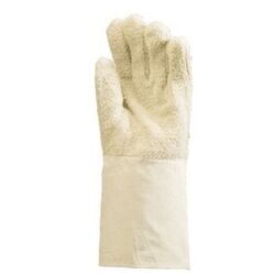 GANT COTON BOUCLETTE ANTI-CHALEUR ECRU  MANCHETTE 15 CM TU