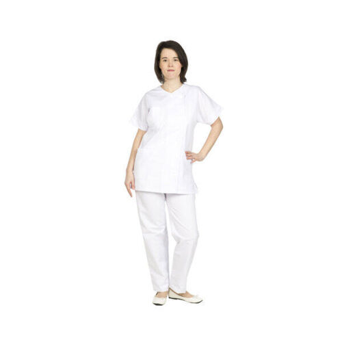 TUNIQUE FEMME DAFNI MC PC 65/35 BLANCHE