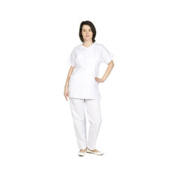TUNIQUE FEMME DAFNI MC PC 65/35 BLANCHE