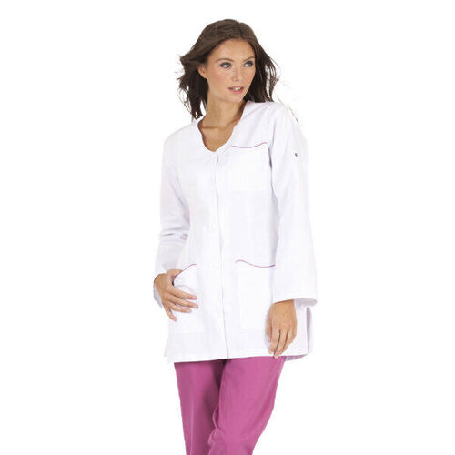 TUNIQUE LAURIE MT PC BLANC/FUSCHIA   LONG 80CM .