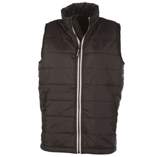 DOUDOUNE SANS MANCHE HOMME NOIR FERMETURE BLANC REF.PK310