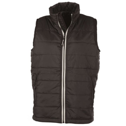 DOUDOUNE SANS MANCHE HOMME NOIR FERMETURE BLANC REF.PK310