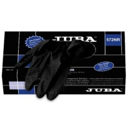 GANT JETABLE NITRILE NOIR  NON  POUDRE BTE DE 50 UNITES REF 572NR