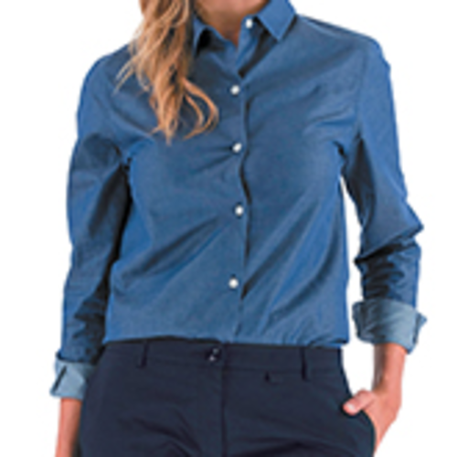 CHEMISE FEMME MALTE JEAN INDIGO ML 100% COTON REF.FOT28871