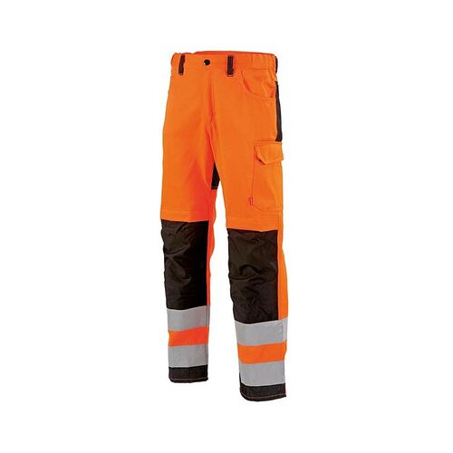 PANTALON STAR GAMME FLASH HV CP ORANGE/JEAN + POCHE GENOU R&eacute;f.1FLHCP77