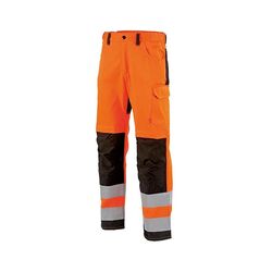 PANTALON STAR GAMME FLASH HV CP ORANGE/JEAN + POCHE GENOU R&eacute;f.1FLHCP77