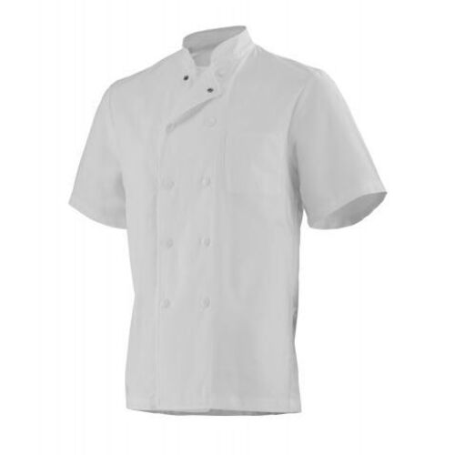 VESTE DE CUISINE MC PEELER A PRESSION COTON BLANC 180g/m� R&eacute;f : 2FCACO00-8