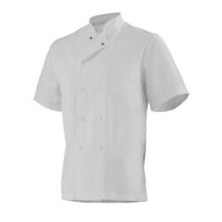 VESTE DE CUISINE MC PEELER A PRESSION COTON BLANC 180g/m� R&eacute;f : 2FCACO00-8
