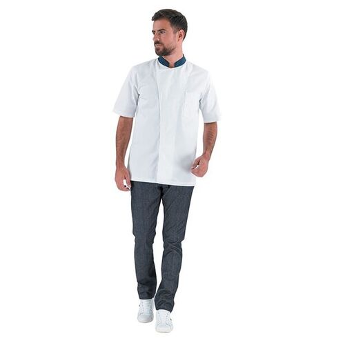 VESTE DE CUISINE HOMME MC COL OFFICIER TURNIP PC 215G REF.2TRNPC