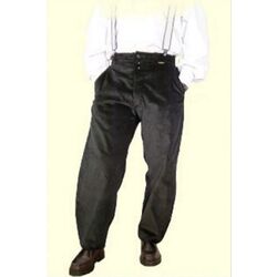 PANTALON NOIR DIT LARGEOT VELOURS TAILLE HAUTE REF.99-7T