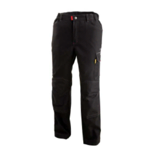 PANTALON GAMMEX NOIR CANVAS PC 65/35+POCHE GENOU GRS R&eacute;f 1181