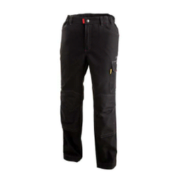 PANTALON GAMMEX NOIR CANVAS PC 65/35+POCHE GENOU GRS R&eacute;f 1181