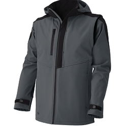 SOFTSHELL GAMMEX CHARCOAL/NOIR MANCHES  AMOVIBLES GRS REF 1183