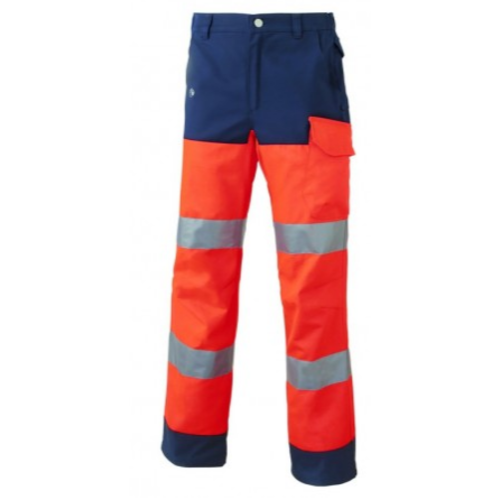 PANTALON ETE HV LUCK LIGHT ORANGE/MARINE 235G REF.0564