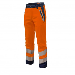 PANTALON SOFTSHELL HV LUCK LIGHT INTEMP&Eacute;RIES ORANGE/MARINE 310G REF.0794