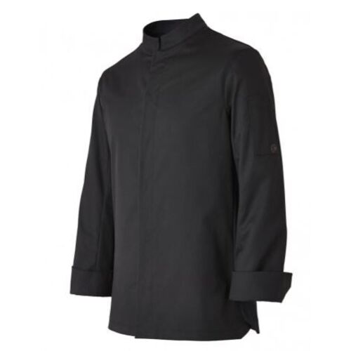 VESTE DE CUISINE ZEF NOIR HOMME ML POLY/COTON REF.0513