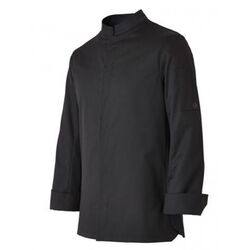 VESTE DE CUISINE ZEF NOIR HOMME ML POLY/COTON REF.0513