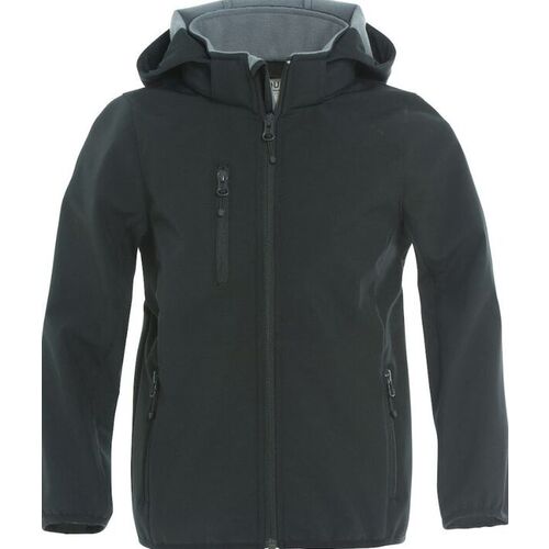 VESTE BASIC SOFTSHELL JUNIOR AVEC CAPUCHE 3 COUCHES REF 020909