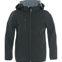 VESTE BASIC SOFTSHELL JUNIOR AVEC CAPUCHE 3 COUCHES REF 020909