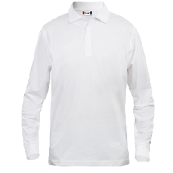 POLO HOM LINCOLN CLASSIC ML MAILLE PIQUEE COTON BLANC 200g/m� R&eacute;f.028245