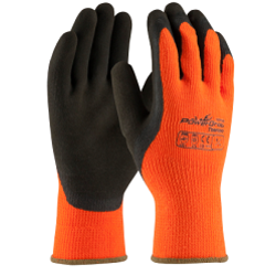 GANT FROID EN TRICOT SANS COUTURE PAUME LATEX ORANGE/NOIR 2242X REF.41-1400