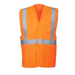 GILET HV EN471 CL2  ORANGE  FLUO REF C472