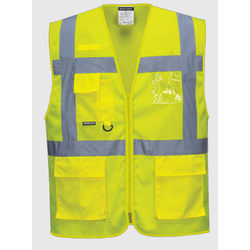 GILET ETE MESHAIR ZIP JAUNE EN MAILLE AEREE 100% POLYESTER 150G REF.C376