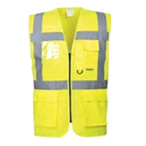 GILET MULTIPOCHES FERMETURE 1 ZIP  HV EN471 CL2 FLUO JAUNE S476