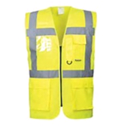 GILET MULTIPOCHES FERMETURE 1 ZIP  HV EN471 CL2 FLUO JAUNE S476