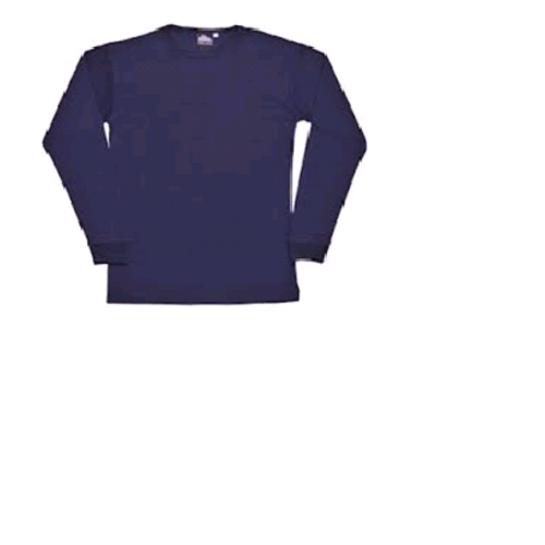 T SHIRT THERMIQUE ML CP 50/50 BLEU MARINE R&eacute;f.B123