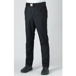 PANTALON SLIM ARCHET NOIR CEINTURE ELASTIQUE 195G REF.ARCHET