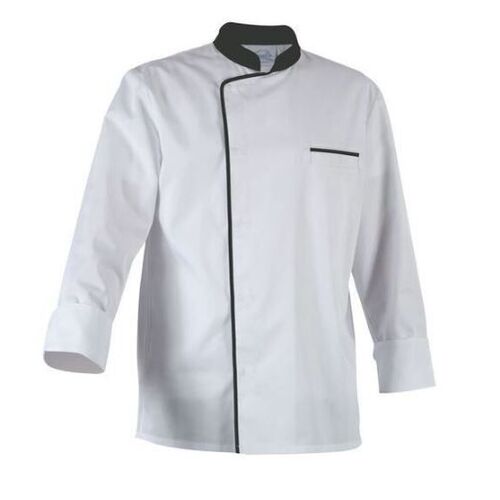 VESTE  ENERGY PC ML BLANC COL NOIR + LOGO CMA 17
