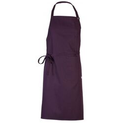 TABLIER A BAVETTE LOTI PRUNE PC 65/35 COU REGLABLE