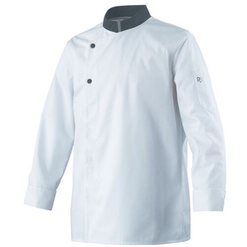 VESTE CUISINE ACADEMIE PC ML  BLANC/ GRIS