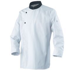 VESTE CUISINE ACADEMIE PC ML  BLANC/ NOIR